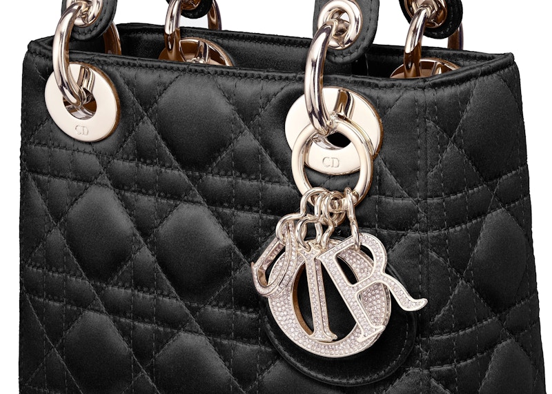 Order Dior Lady Dior Cannage Satin Mini Hitam