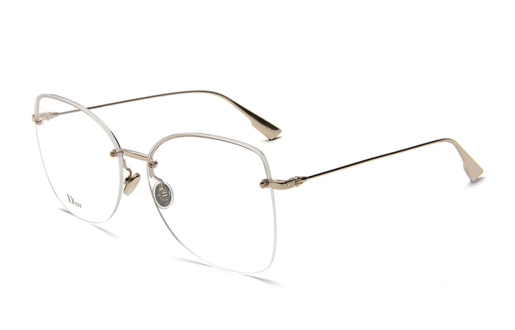 DIOR Large Metal Square Optical Eyeglasses Frame Unisex Prescription-Ready DIORSTELLAIREO10-J5G