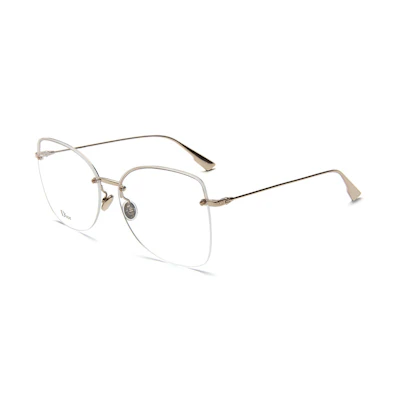 DIOR Large Metal Square Optical Eyeglasses Frame Unisex Prescription-Ready DIORSTELLAIREO10-J5G