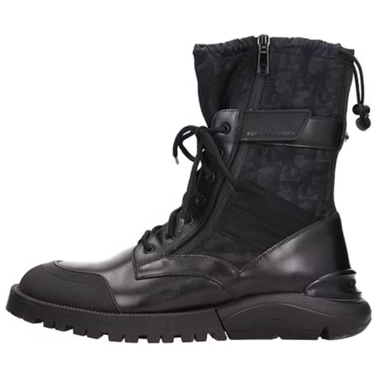 Dior Leather Ankle Boot 'Black Grey' 3BO218YOF_869