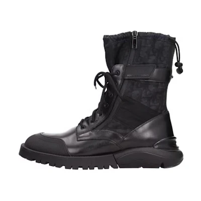 Dior Leather Ankle Boot 'Black Grey'