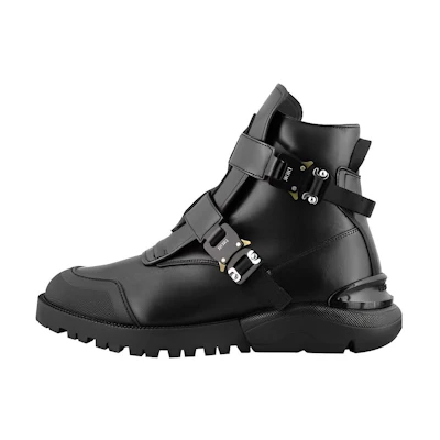 Dior Leather Buckle Ankle Boot 'Black'