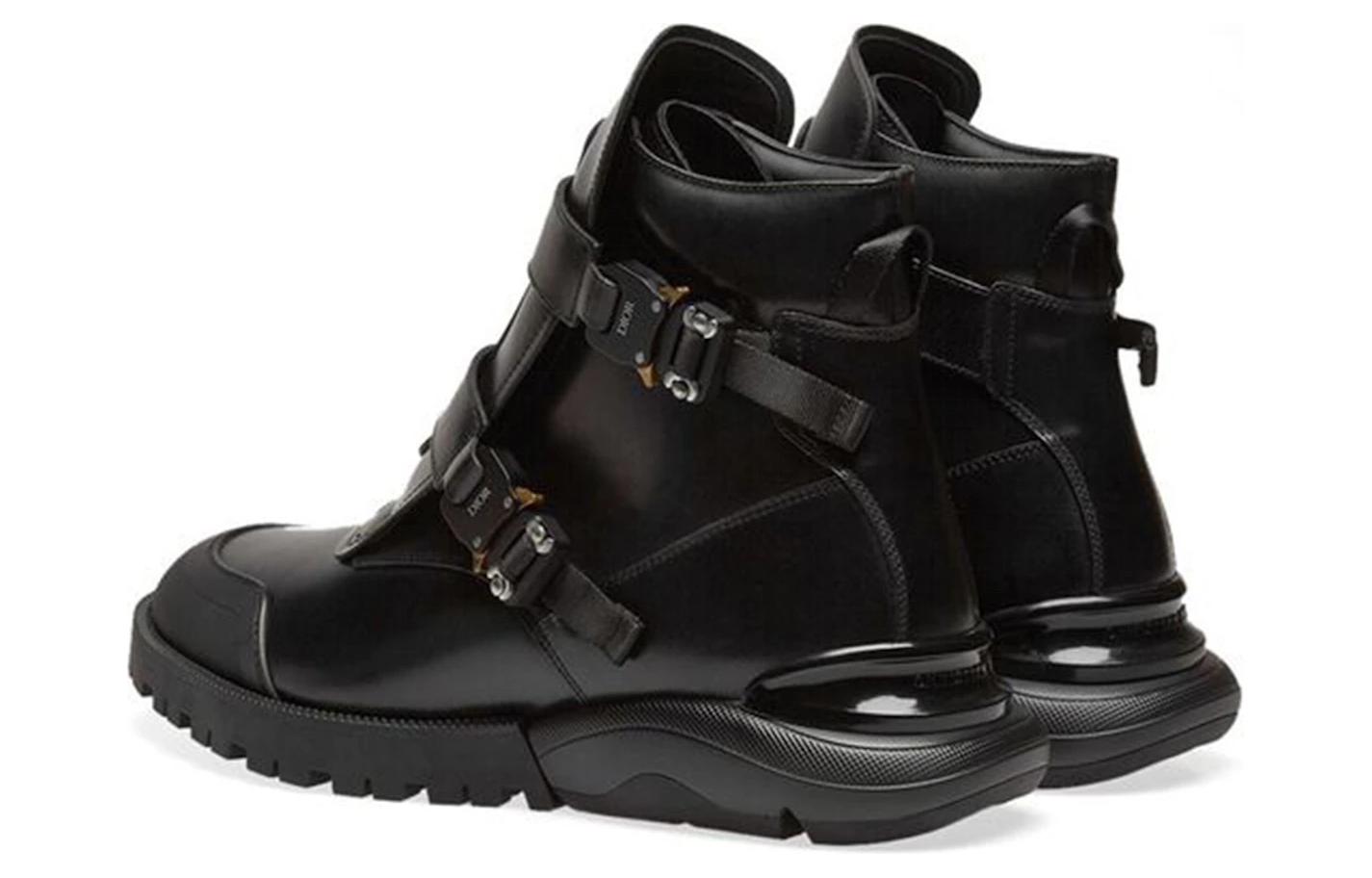 Shop Dior Leather Buckle Ankle Boot 'Black' 3BO217YOC_969