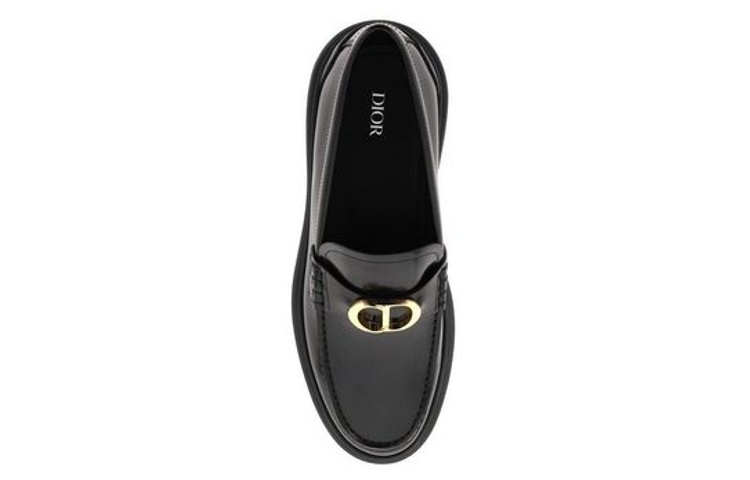 Shop 디올 블랙 메탈 버클 가죽 로우탑 3LO117ZJ_Q971