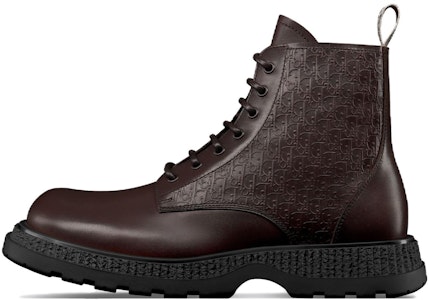 DIOR迪奧 皮革 圓頭繫帶 短筒 馬丁靴 男款 棕色 Buy DIOR迪奧 皮革 圓頭繫帶 短筒 馬丁靴 男款 棕色