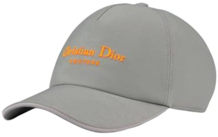 DIOR Letter Logo Grey Cap - Cotton, Nylon, & Sheepskin. 243C904G6107C882 DIOR Letter Logo Grey Cap - Cotton, Nylon, & Sheepskin. 243C904G6107C882