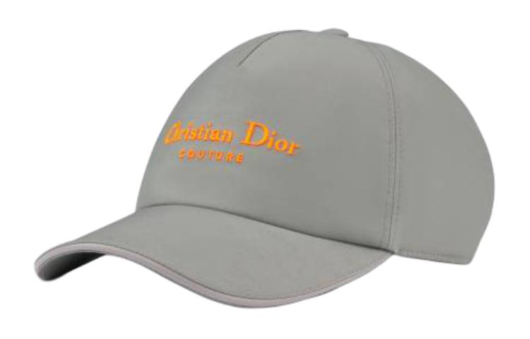 Order Topi DIOR Letter Logo Kelabu - Kapas, Nilon & Kulit Bebiri. 243C904G6107C882