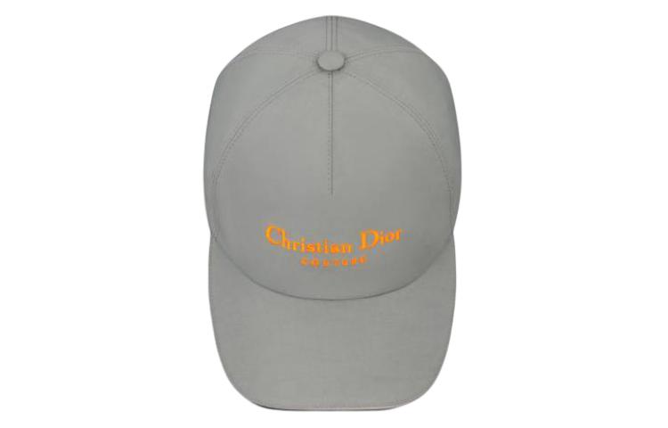 Details for Topi DIOR Letter Logo Kelabu - Kapas, Nilon & Kulit Bebiri. 243C904G6107C882