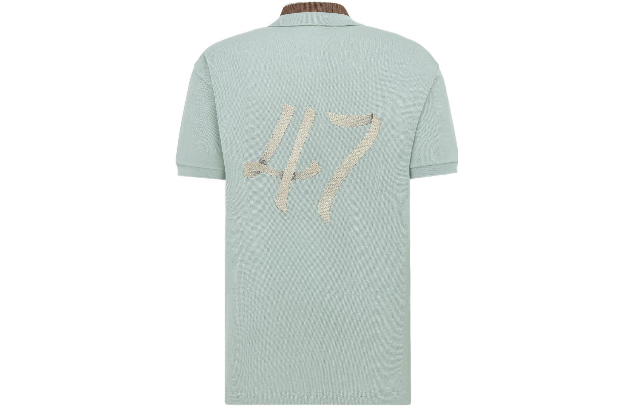 Lookbook 迪奥绿字母印花直筒纽扣POLO衫 293J831A0455-C680