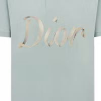 Sizing DIOR 字母印花直版鈕釦綠色POLO衫 293J831A0455-C680