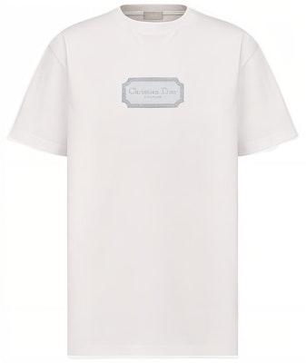 DIOR Letter Print Crewneck Oversized T-Shirt White Men SS22. 243J685B0554-C088 Order DIOR Letter Print Crewneck Oversized T-Shirt White Men SS22. 243J685B0554-C088