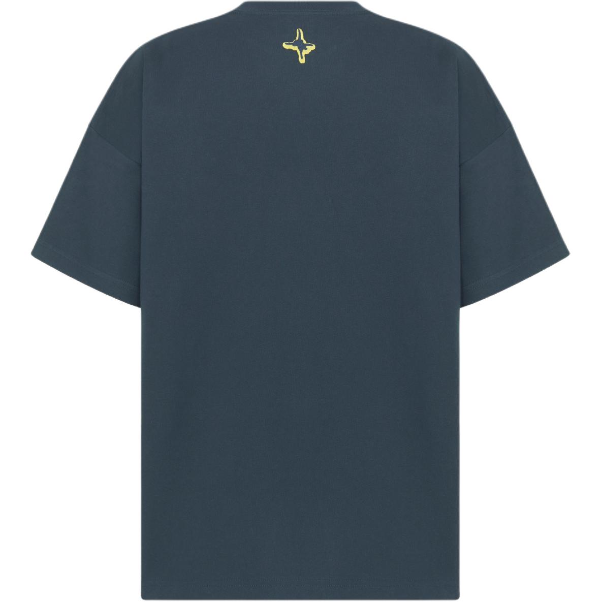 Lookbook Camiseta DIOR Lewis Hamilton Logo Bordado Azul Marino para Hombre. 513J671A0554-C989
