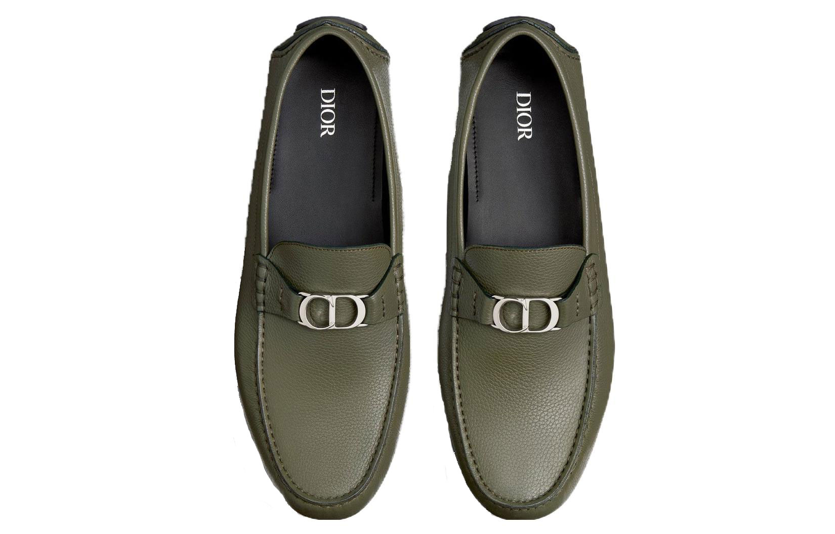 Lookbook DIOR迪奧 皮革 CD裝飾扣 樂福鞋 綠色