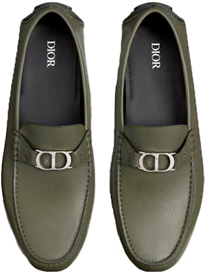 DIOR迪奧 皮革 CD裝飾扣 樂福鞋 綠色 Lookbook DIOR迪奧 皮革 CD裝飾扣 樂福鞋 綠色