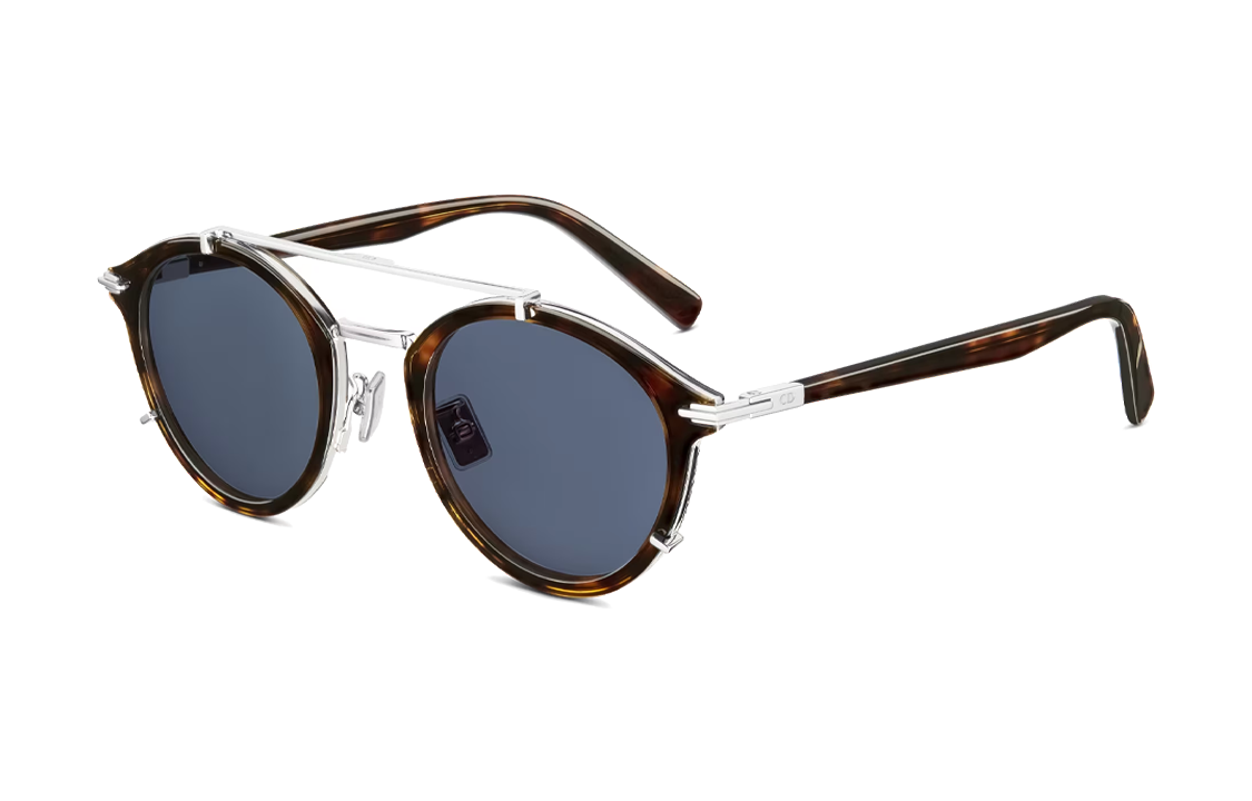 DIOR Logo Acetate Aviator Sunglasses for Men - Brown SUITR7UOR20B0 圖 2