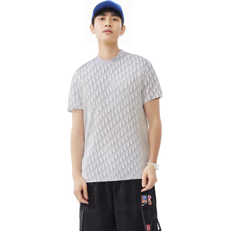 Purchase DIOR 男士全版印花白色圓領T恤 183J652A0537-C080