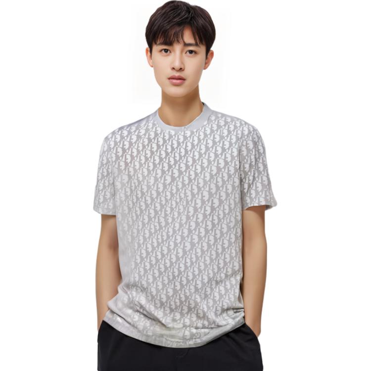 Details for DIOR 男士全版印花白色圓領T恤 183J652A0537-C080