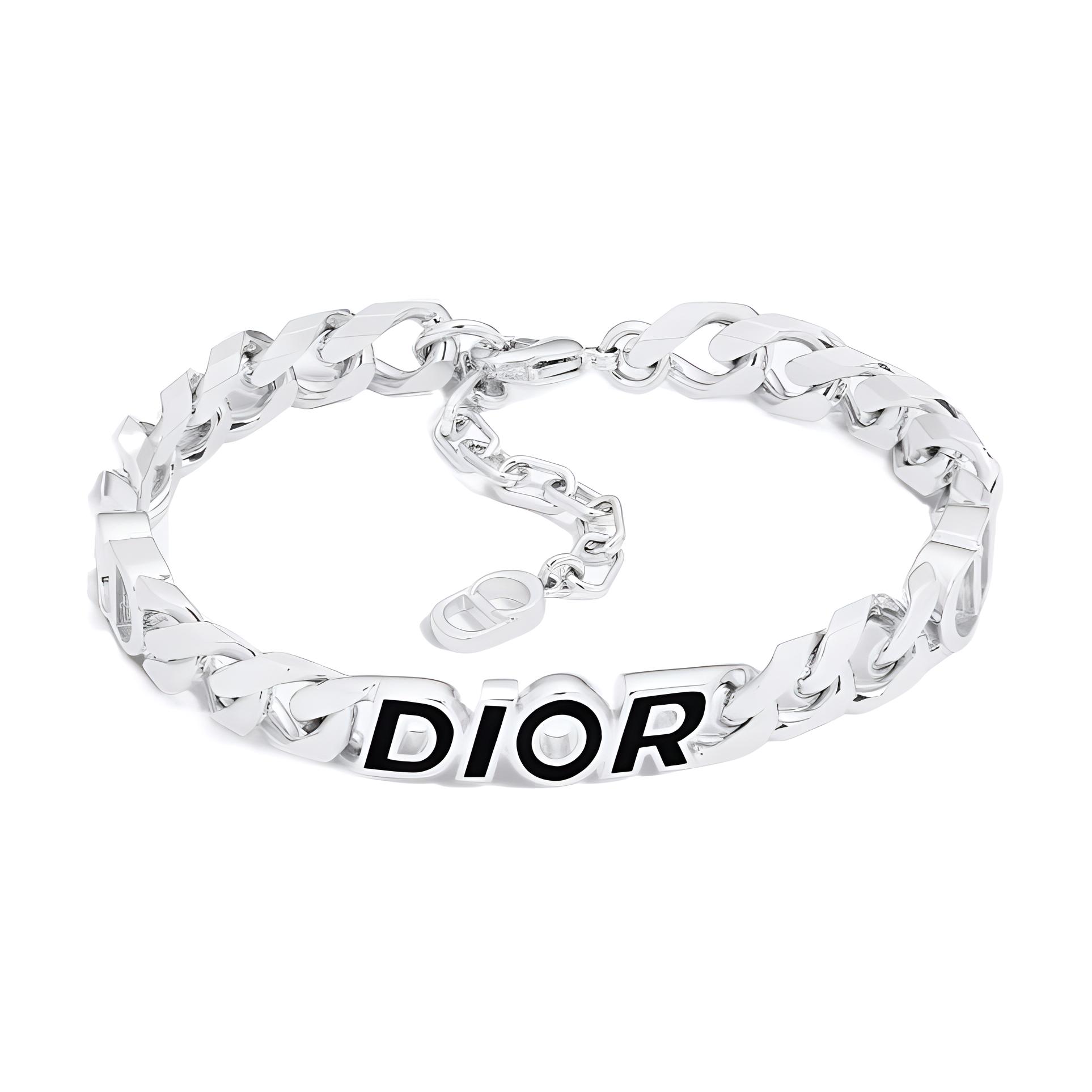 DIOR Logo Bracelet  Silver - Brass & Resin B2439HOMMT