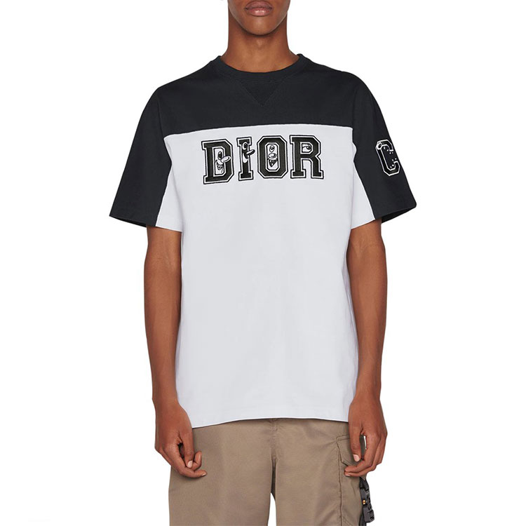 Details for Kaos DIOR Logo Colorblock Crew Neck - Putih 193J646A0554-580