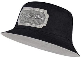 DIOR Logo Cotton Bucket Hat Black Mens. 243C907E4511 DIOR Logo Cotton Bucket Hat Black Mens. 243C907E4511