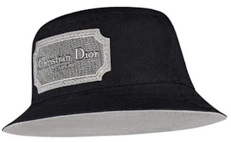 Lookbook DIOR 徽標純棉黑色漁夫帽 男款。 243C907E4511