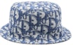 Shop DIOR Logo Cotton Bucket Hat Blue Fashion Accessory 393C906B
