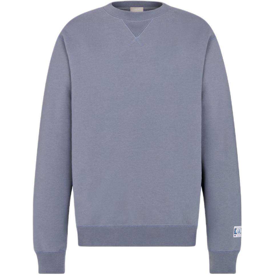 Dior Logo Crewneck Oversized Long Sleeve Sweatshirt Grey 493J643A0531-C885