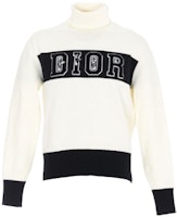 DIOR Logo Embroidered Beige Pullover Sweater Long Sleeve. 193M634AT360-085 DIOR Logo Embroidered Beige Pullover Sweater Long Sleeve. 193M634AT360-085