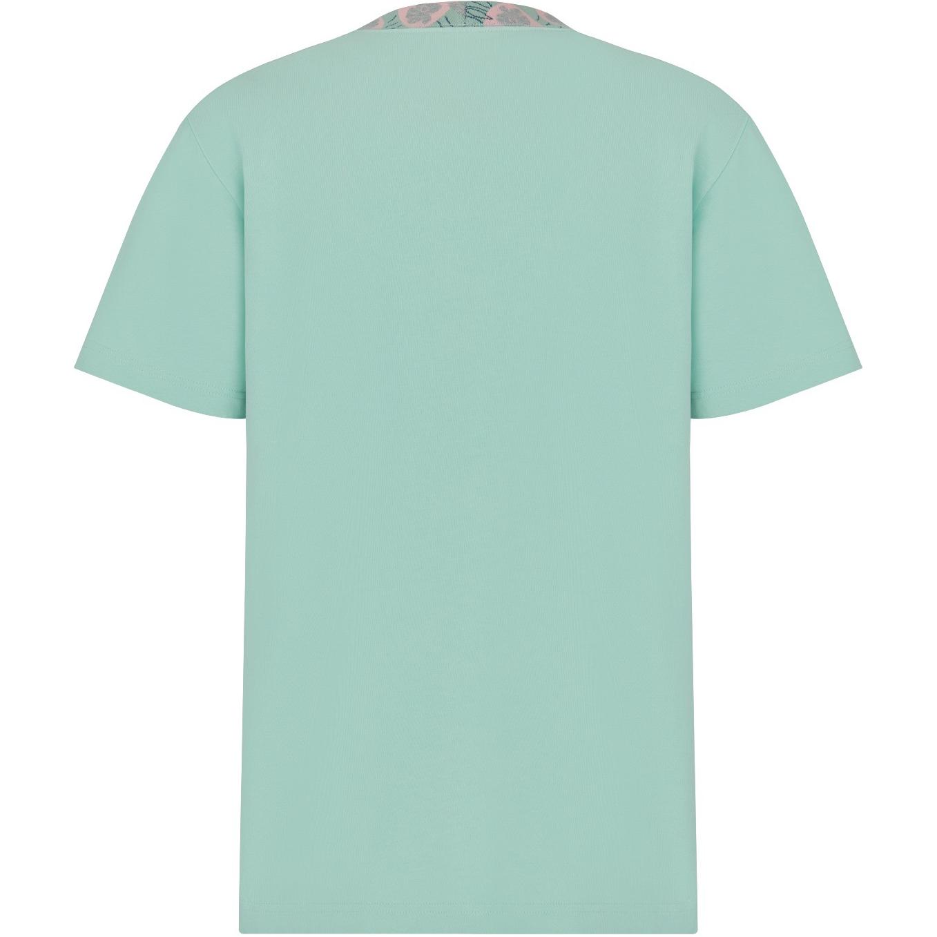 DIOR Logo Embroidered Loose Fit Green Crew Neck T-Shirt for Men. 383J644A0554-C686 圖 3