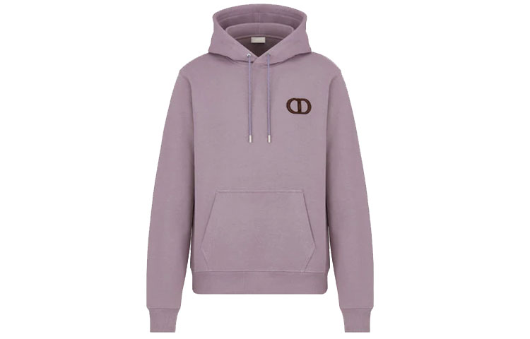 DIOR Logo Embroidered Solid Color Sweatshirt Purple () 113J698A0531-C487