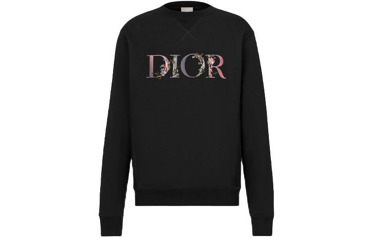 DIOR Logo Floral Crewneck Sweatshirt Black () 113j687A0531-C984