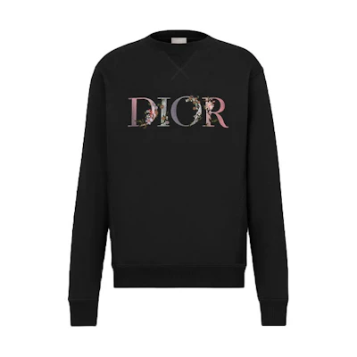 DIOR Logo Floral Crewneck Sweatshirt Black () 113j687A0531-C984