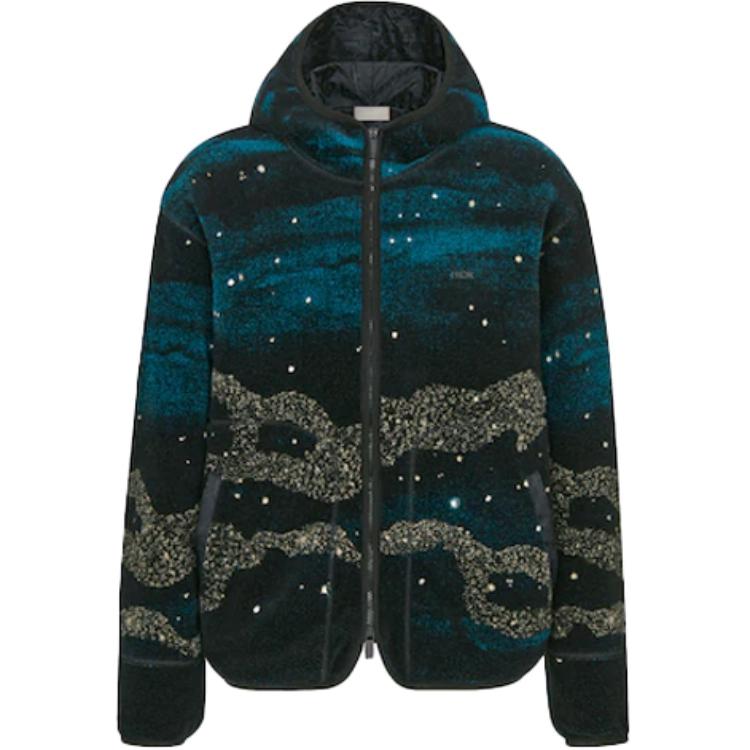 DIOR Logo Patch Double-Zip Hoodie Jacket Multiple Colors. 143J433A0735-C985