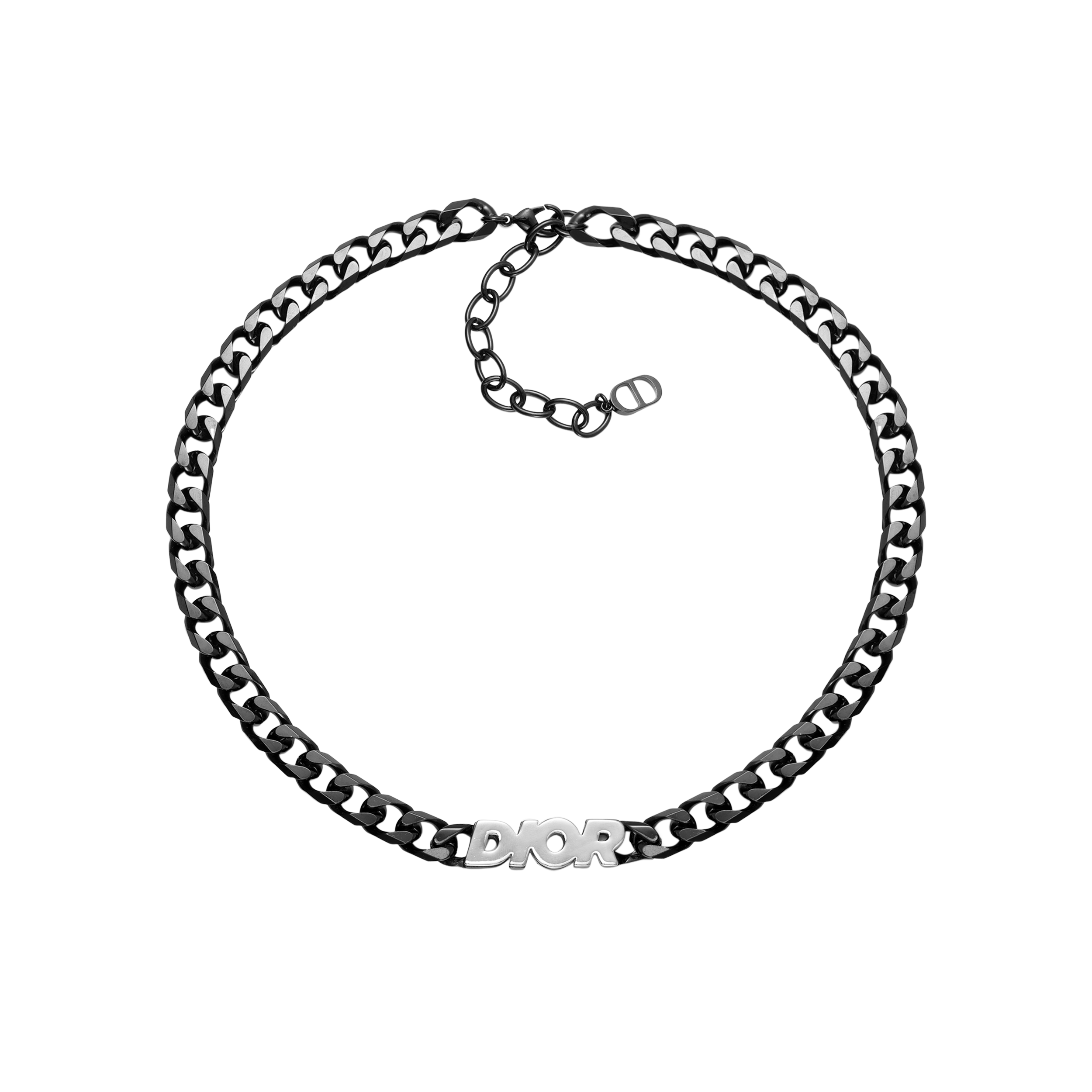 DIOR Logo Pendant Necklace Black N1857HOMMT004