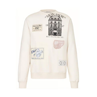 DIOR Logo Print Crewneck Pullover Sweatshirt White () 013J603B0531-480