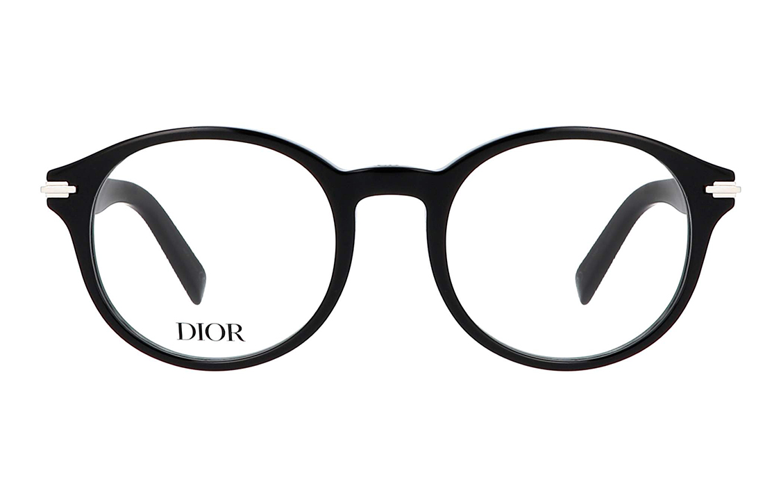 Lookbook Kacamata Optik Oval DIOR Logo Print Desain Unisex Pasangan. DIORBLACKSUITORI1000