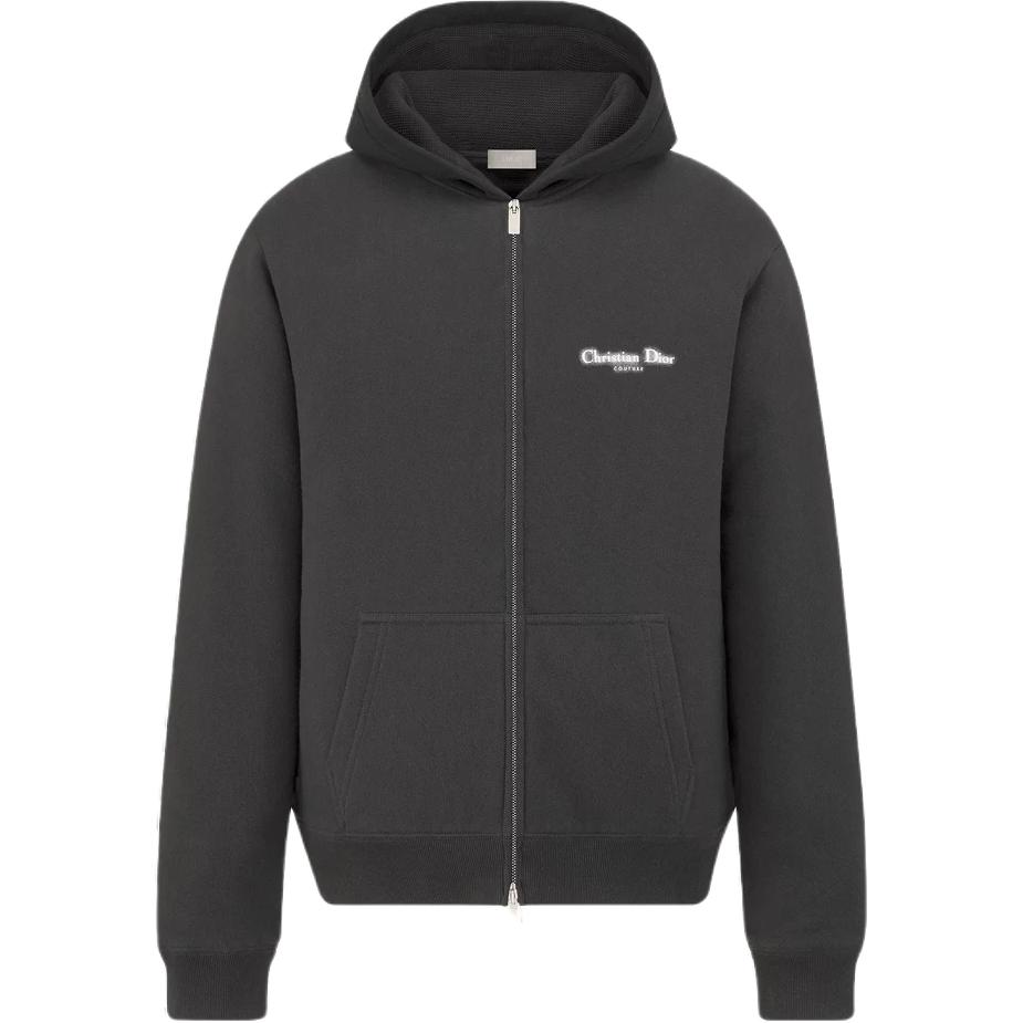 DIOR Logo Print Oversized Hoodie Black 443J201A0912-C980