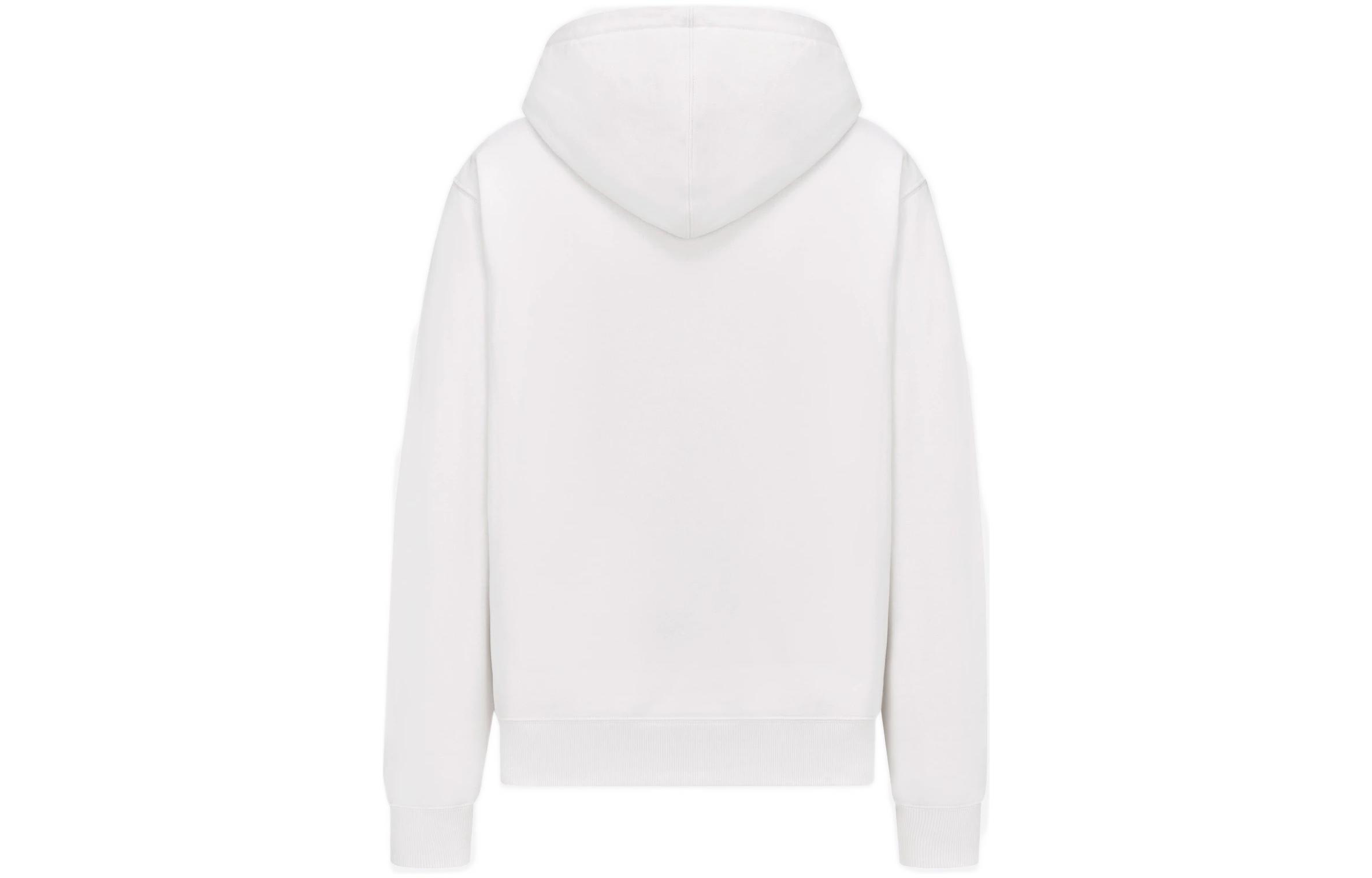 Lookbook DIOR 白色Logo印花連帽衫。 243J691A0531-C088