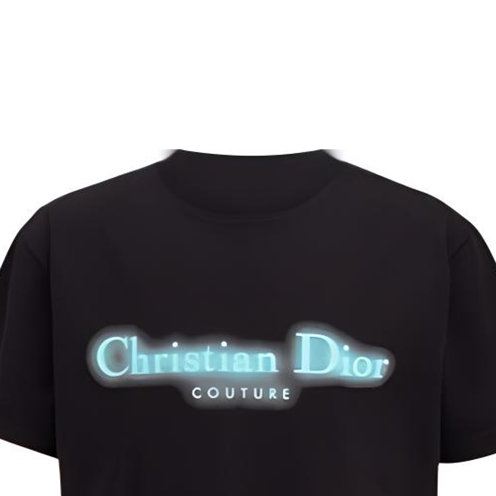 Lookbook DIOR Logo Printed Crew Neck Short Sleeve T-Shirt Men’s Black. 443J696A0554-C980