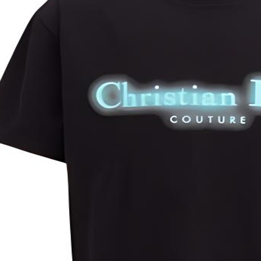 Details for DIOR Logo Printed Crew Neck Short Sleeve T-Shirt Men’s Black. 443J696A0554-C980