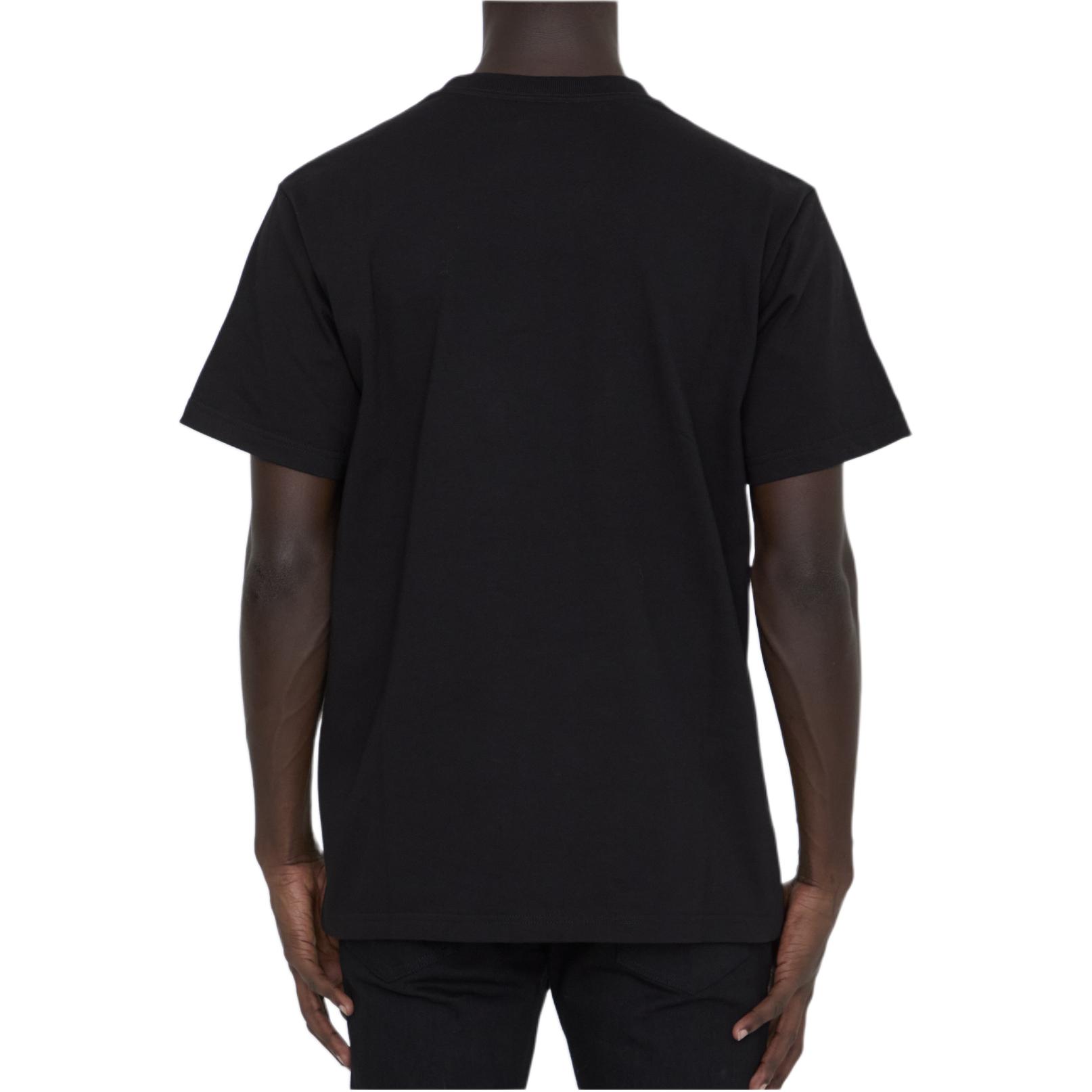 Sizing DIOR Logo Printed Crew Neck Short Sleeve T-Shirt Men’s Black. 443J696A0554-C980