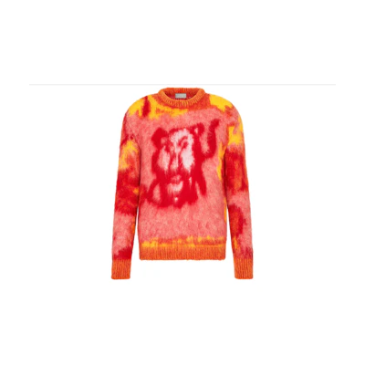 DIOR Logo Printed Jacquard Knit Sweater Multicolor. 143M645AT274-C382