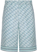 Dior Logo Printed Straight-Cut Casual Shorts Seasonal New - Blue. 013C121A4751-C075 Dior Logo Printed Straight-Cut Casual Shorts Seasonal New - Blue. 013C121A4751-C075