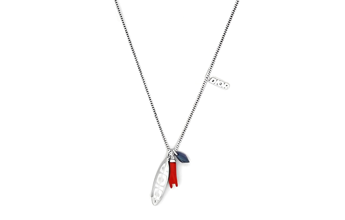 DIOR Logo Resin Necklace for Men - Silver. N2199HOMGMD475