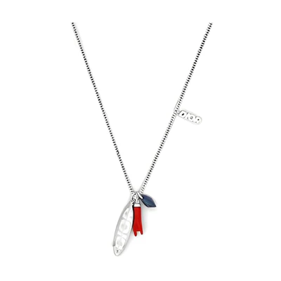 DIOR Logo Resin Necklace for Men - Silver. N2199HOMGMD475