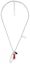 Lookbook DIOR Logo Resin Necklace for Men - Silver. N2199HOMGMD475