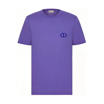 DIOR Logo Short Sleeve T-Shirt in Plain Knit Fabric. 013J600A0589-C444