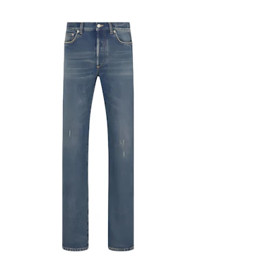 DIOR Logo Straight-Leg Casual Jeans Men’s Blue. 313D004K340-XC520