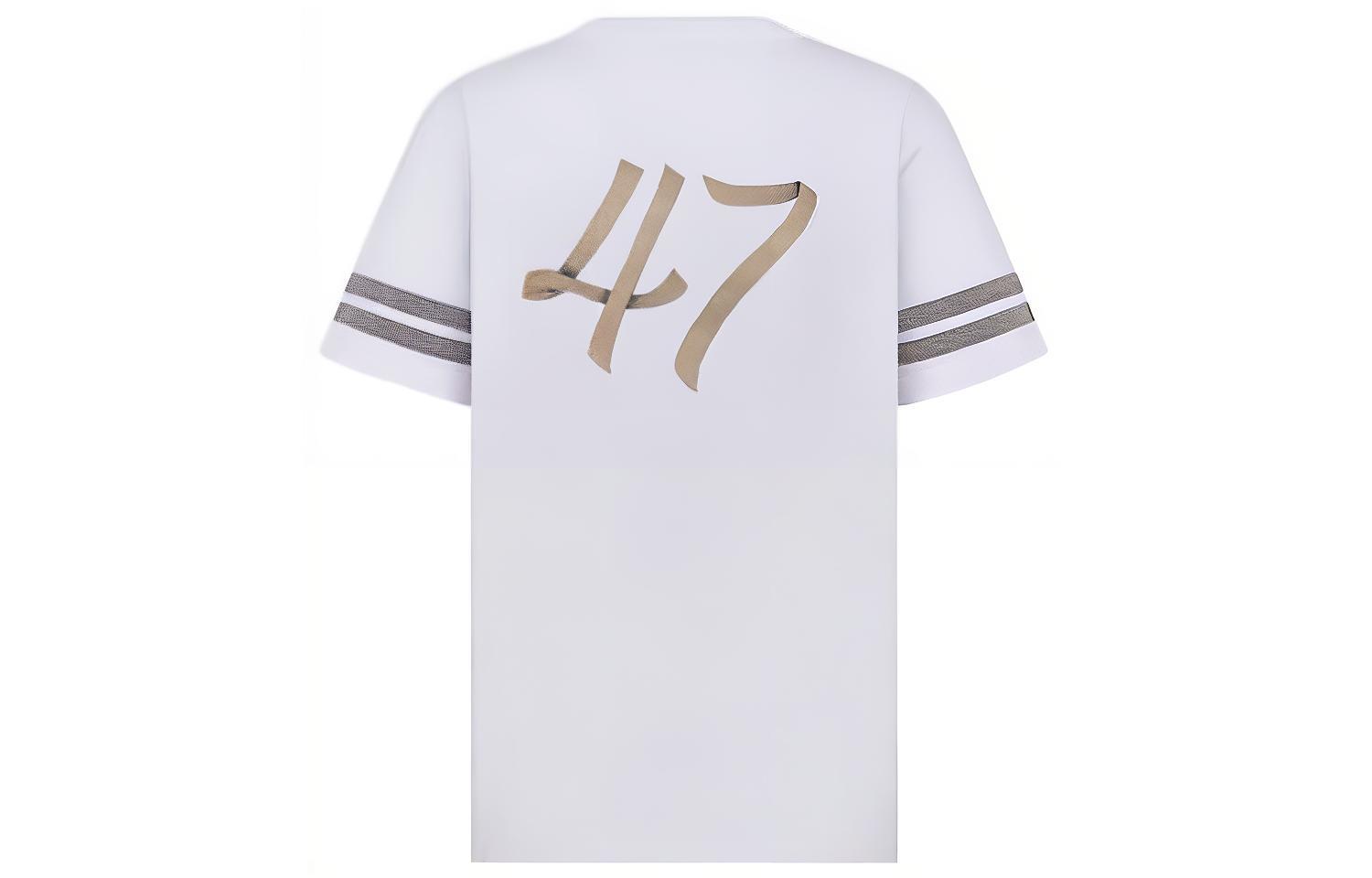 DIOR Logo Stripe Print Short Sleeve T-Shirt FW22  Oversized White Tee 293J659A0554-C088 圖 3