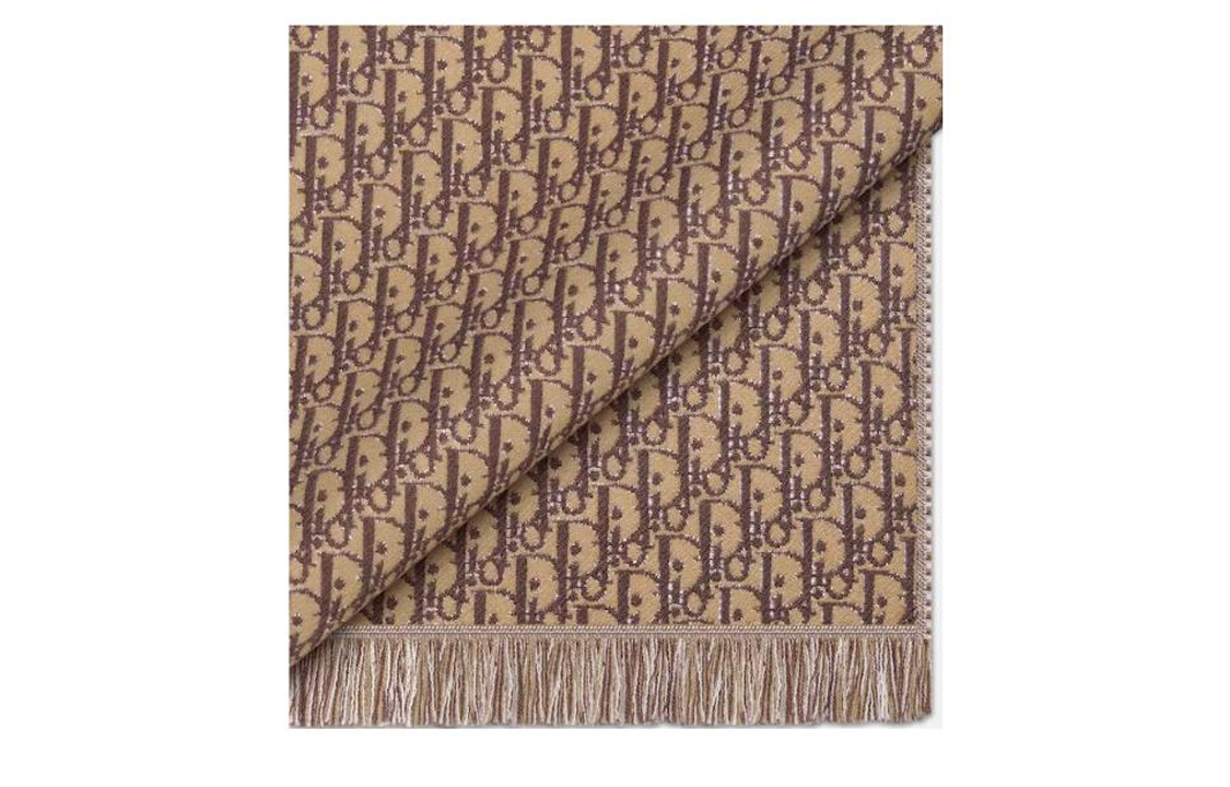 DIOR Logo Wool Scarf Brown Unisex Couples Edition. 18E0005A0925 圖 3